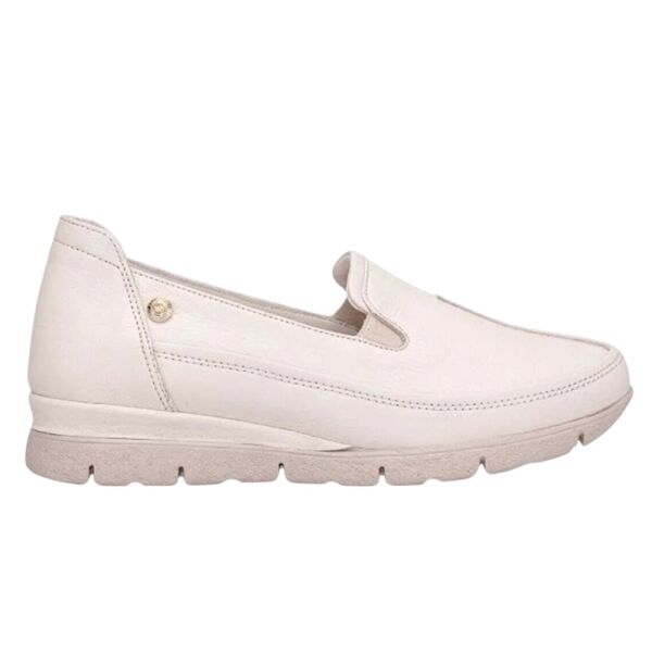 Mammamia D26YA-3985-B Krem Kadın Comfort Deri Ayakkabı