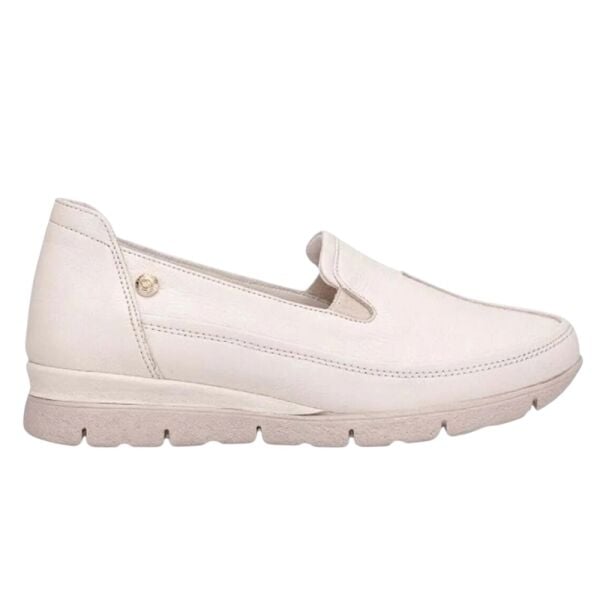 Mammamia D26YA-3985-B Krem Kadın Comfort Deri Ayakkabı