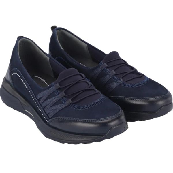 Forelli 46704-G Riba Lacivert Kadın Comfort Deri Ayakkabı