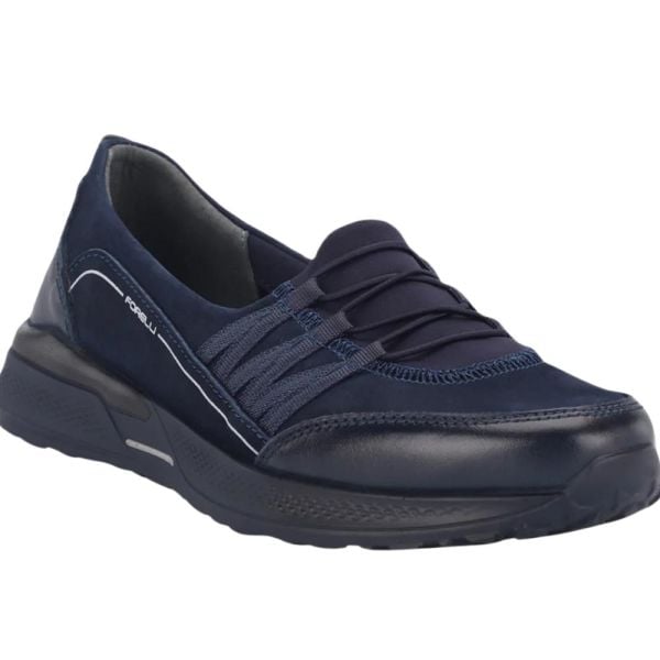 Forelli 46704-G Riba Lacivert Kadın Comfort Deri Ayakkabı