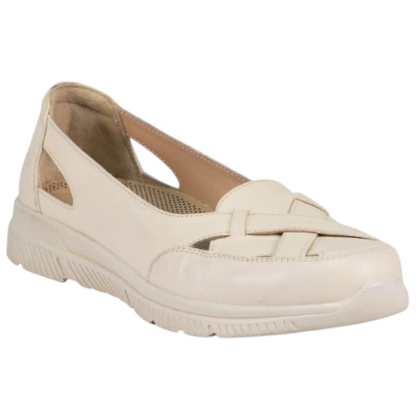 Forelli 29430 Anya-G Bej Kadın Comfort Deri Ayakkabı