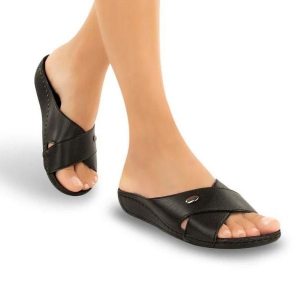 Muya 31124 Cyrus Siyah Kadın Anatomik Topuk Dikeni Terlik