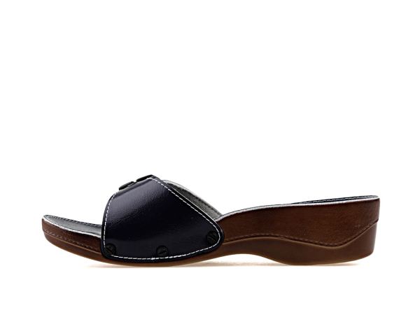 Ceyo Minelli Topuklu Lacivert Kadın Anatomik Terlik