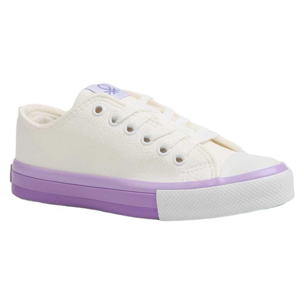 Benetton BN-30725 Beyaz-Lila Kadın Spor Ayakkabı