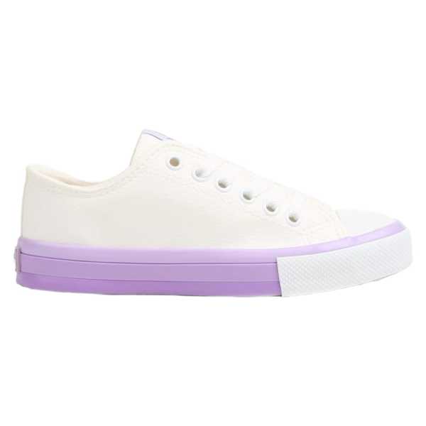 Benetton BN-30725 Beyaz-Lila Kadın Spor Ayakkabı