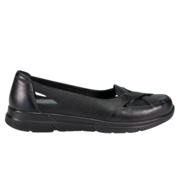 Forelli 29430 Anya-G Siyah Kadın Comfort Deri Ayakkabı
