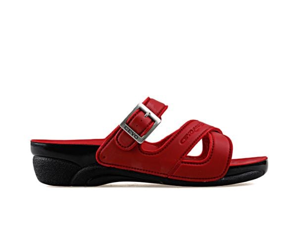 Ceyo Venedik-2 Kırmızı Kadın Anatomik Terlik