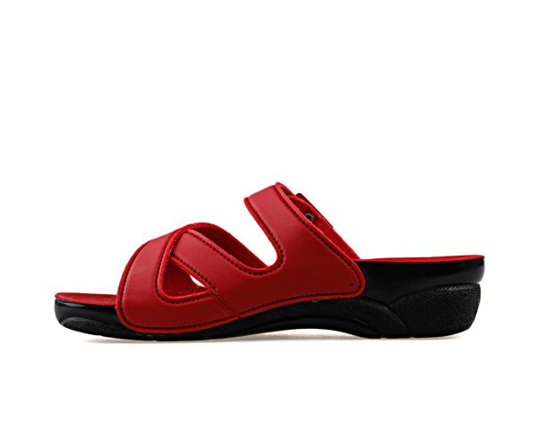 Ceyo Venedik-2 Kırmızı Kadın Anatomik Terlik