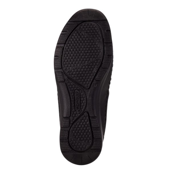 Forelli 55022-H Lina Siyah Kadın Comfort Deri Ayakkabı