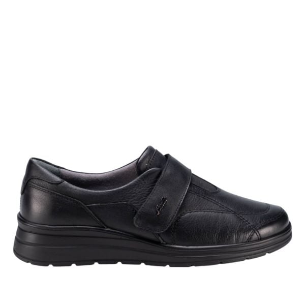 Forelli 21314-H Avilla Siyah Kadın Comfort Deri Ayakkabı