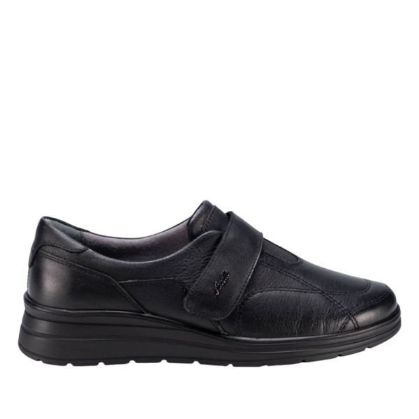 Forelli 21314-H Avilla Siyah Kadın Comfort Deri Ayakkabı