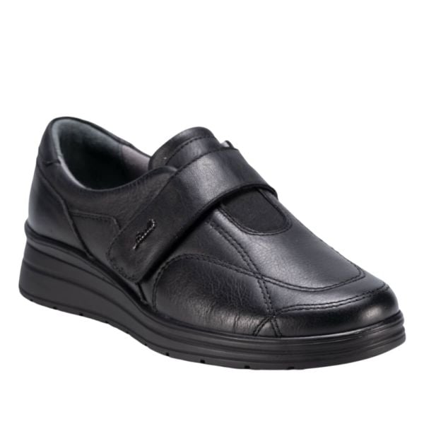Forelli 21314-H Avilla Siyah Kadın Comfort Deri Ayakkabı