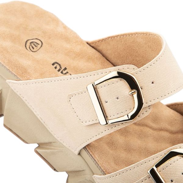 Muya 35244 Kiirus Bej Kadın Air Taban Terlik