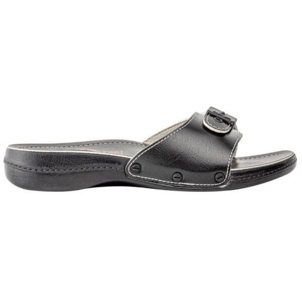 Ceyo 6500-1 Minelli Siyah Kadın Anatomik Jel Taban Terlik