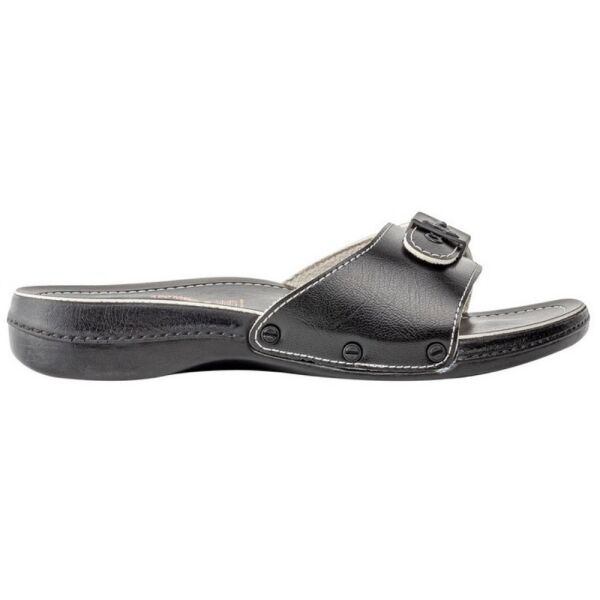 Ceyo 6500-1 Minelli Siyah Kadın Anatomik Jel Taban Terlik