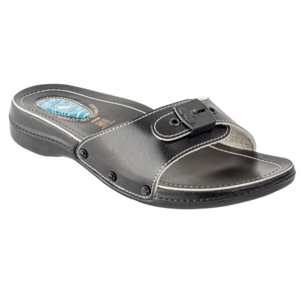 Ceyo 6500-1 Minelli Siyah Kadın Anatomik Jel Taban Terlik