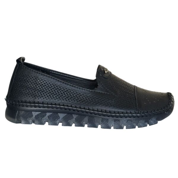 Cex 26Y NBL03 Siyah Kadın Comfort Deri Ayakkabı
