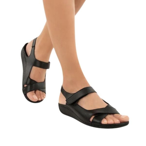 Muya 31123 Capella Siyah Kadın Anatomik Topuk Dikeni Sandalet