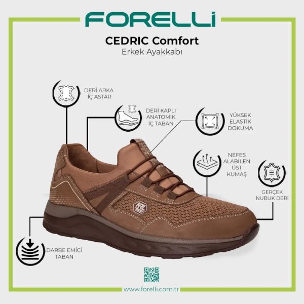 Forelli 46002-G Cedric Kum Nubuk Erkek Comfort Ayakkabı