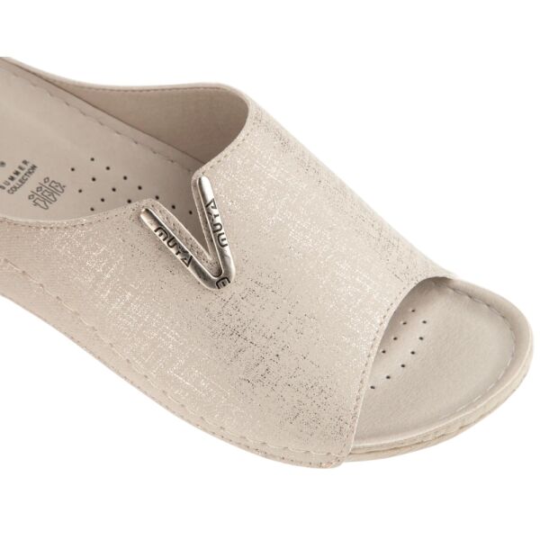 Muya 31125 Nest Desenli Bej Kadın Anatomik Terlik