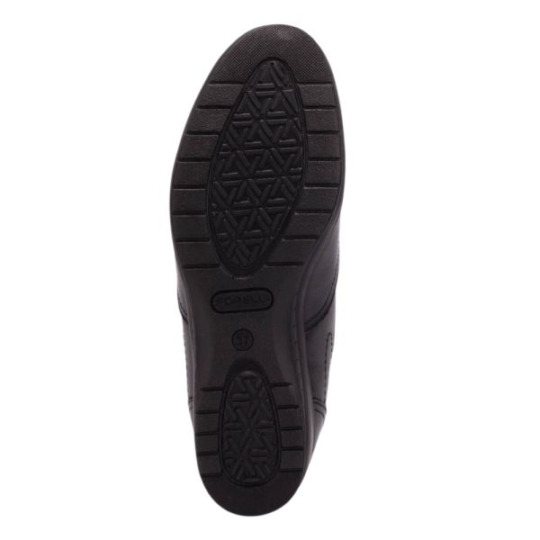 Forelli 57610-G Funda Siyah Kadın Comfort Deri Ayakkabı