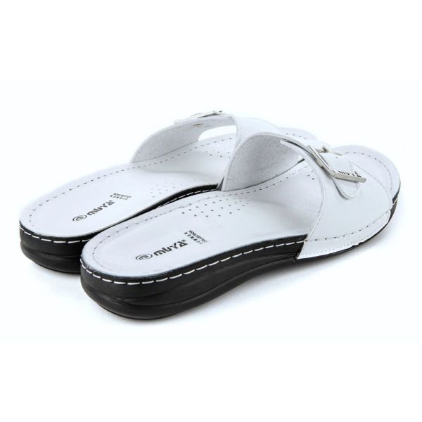 Muya 31111 Luice Beyaz Kadın Anatomik Terlik