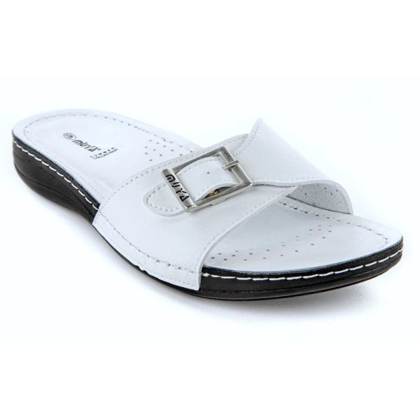 Muya 31111 Luice Beyaz Kadın Anatomik Terlik