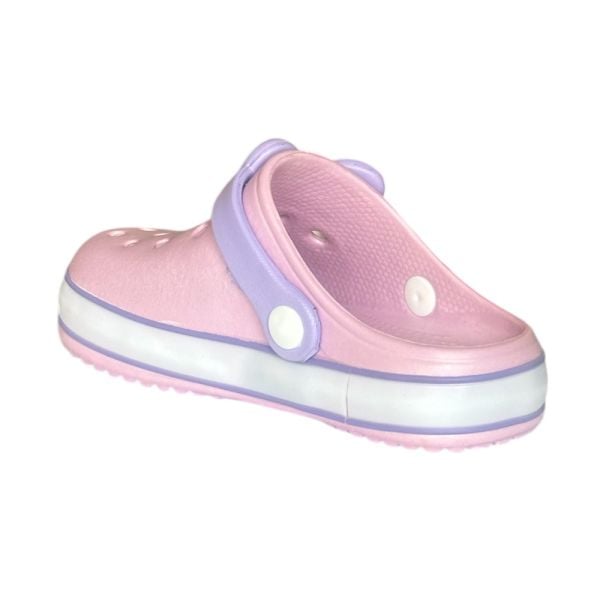 Akınal Bella E196 Pudra/Lila Işıklı Çocuk Terlik Sandalet
