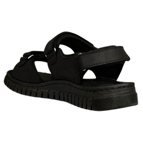 Forelli 38506 Arya-G Siyah Kadın Comfort Deri Sandalet