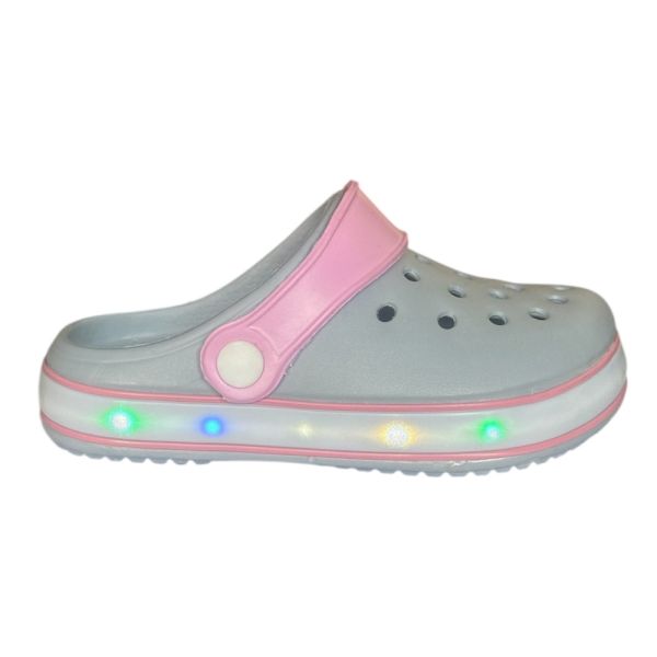 Akınal Bella E196 Buz Gri Işıklı Çocuk Terlik Sandalet