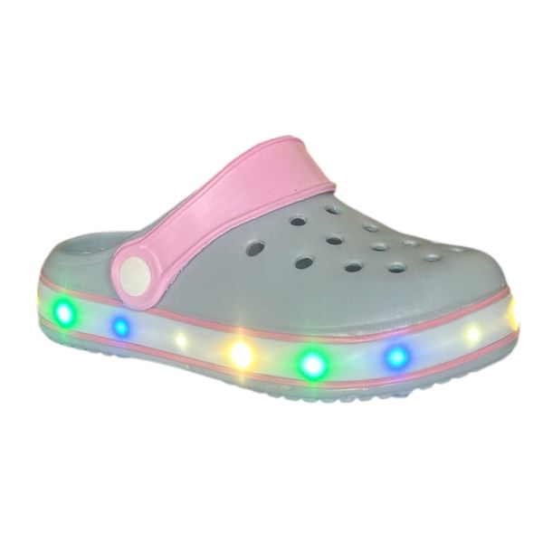 Akınal Bella E196 Buz Gri Işıklı Çocuk Terlik Sandalet