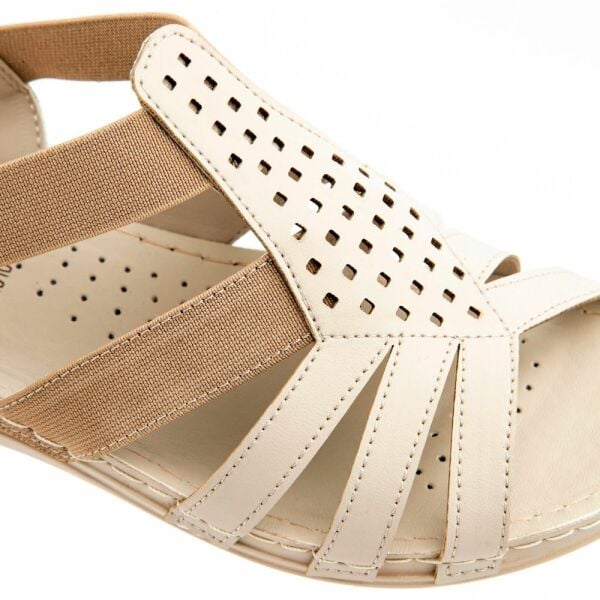 Muya 31143 Amanda Krem Kadın Anatomik Sandalet