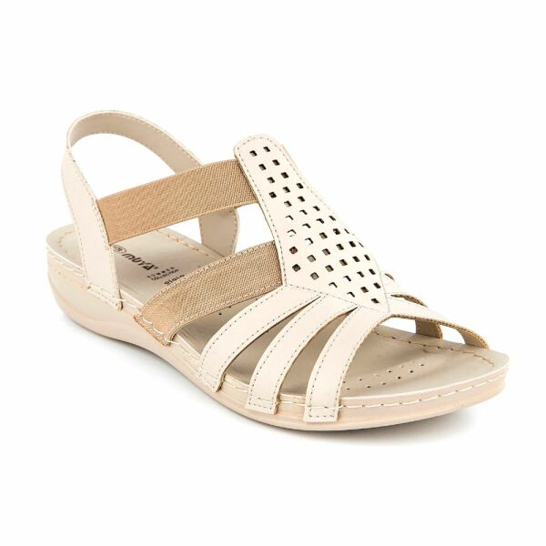 Muya 31143 Amanda Krem Kadın Anatomik Sandalet