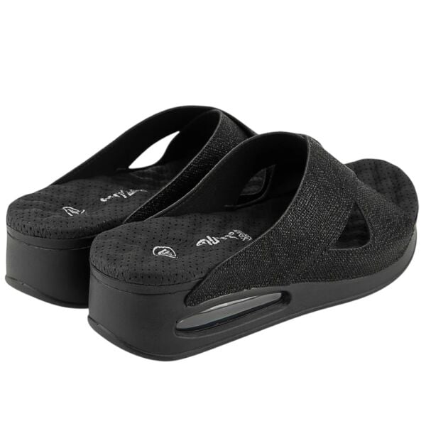 Muya 31169 Fly Desenli Siyah Kadın Air Taban Terlik