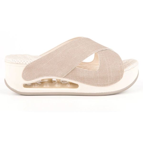 Muya 31210 Penelope Krem Kadın Air Taban Terlik