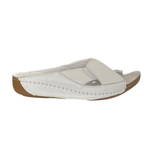 Cex 25Y GRF Beyaz Kadın Hakiki Deri Günlük Terlik
