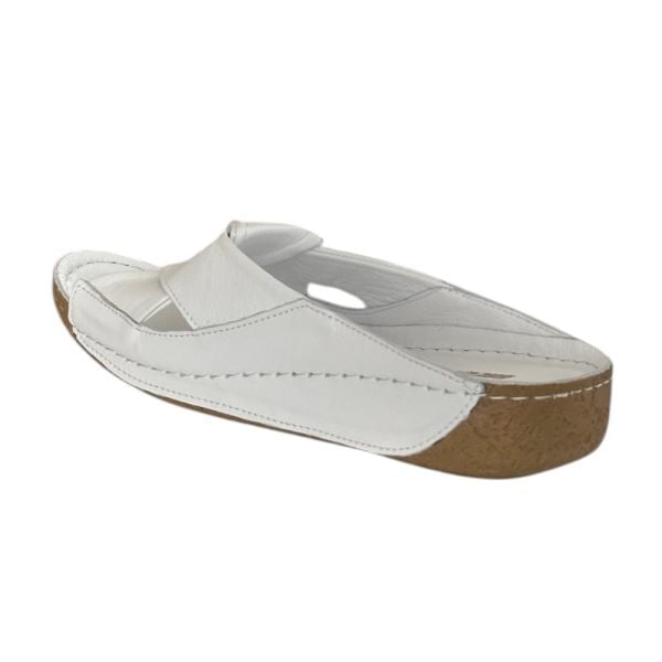 Cex 25Y GRF Beyaz Kadın Hakiki Deri Günlük Terlik