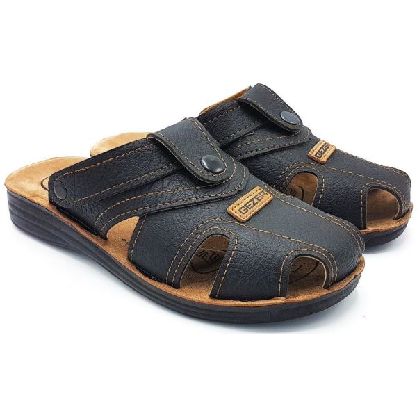 Gezer 9878 Siyah Erkek Günlük Anatomik Terlik Sandalet