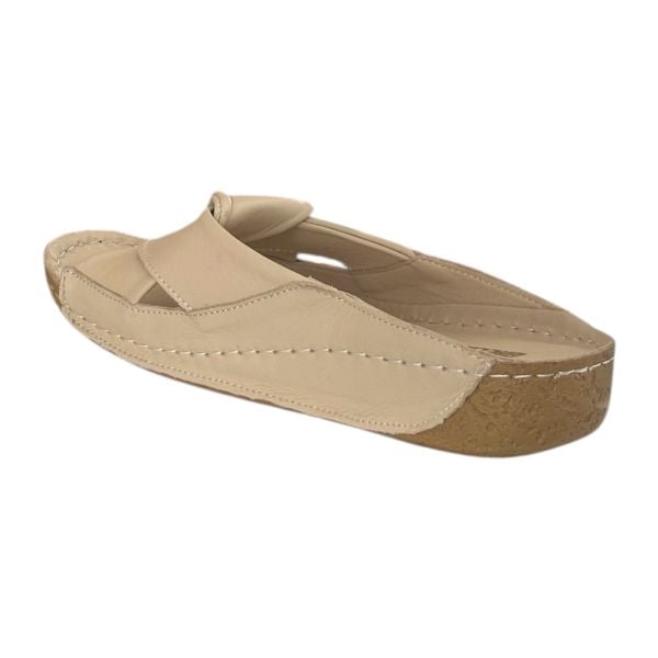 Cex 25Y GRF Bej Kadın Hakiki Deri Günlük Terlik