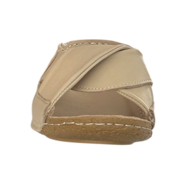 Cex 25Y GRF Bej Kadın Hakiki Deri Günlük Terlik