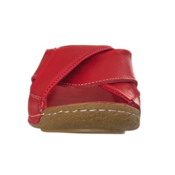 Cex 25Y GRF Kırmızı Kadın Hakiki Deri Günlük Terlik