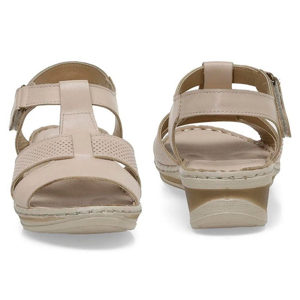 【o】 Polaris 105126 4FX Bej Kadın Comfort Sandalet