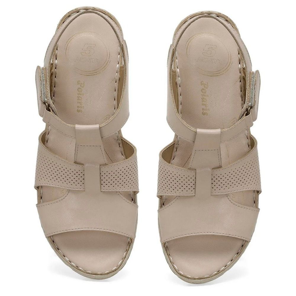 【o】 Polaris 105126 4FX Bej Kadın Comfort Sandalet