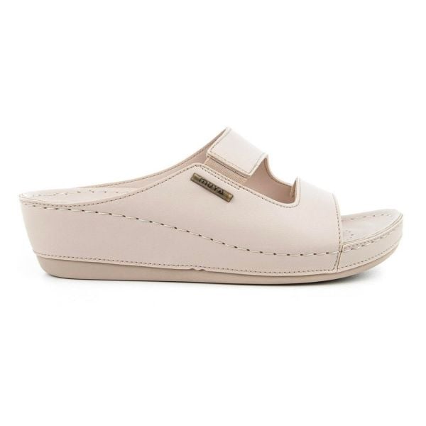 Muya 31136 Panna Full Krem Kadın Anatomik Terlik