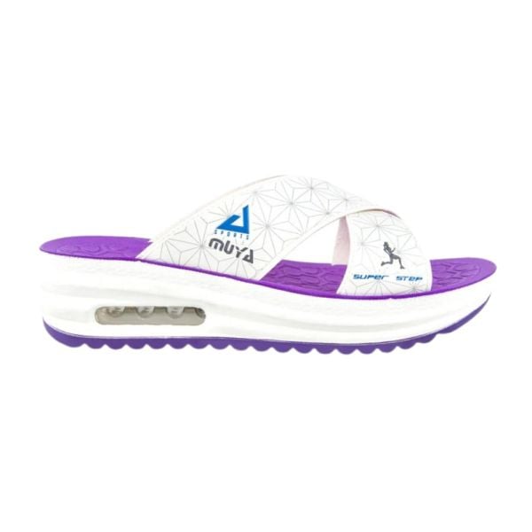 Muya 31013 Axis Beyaz-Mor Kadın Air Taban Terlik