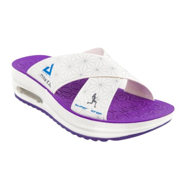 Muya 31013 Axis Beyaz-Mor Kadın Air Taban Terlik
