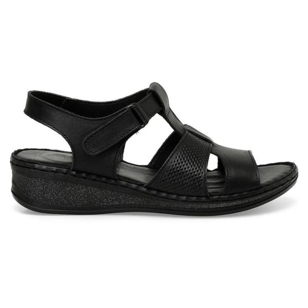 Polaris 105126 4FX Siyah Kadın Comfort Sandalet