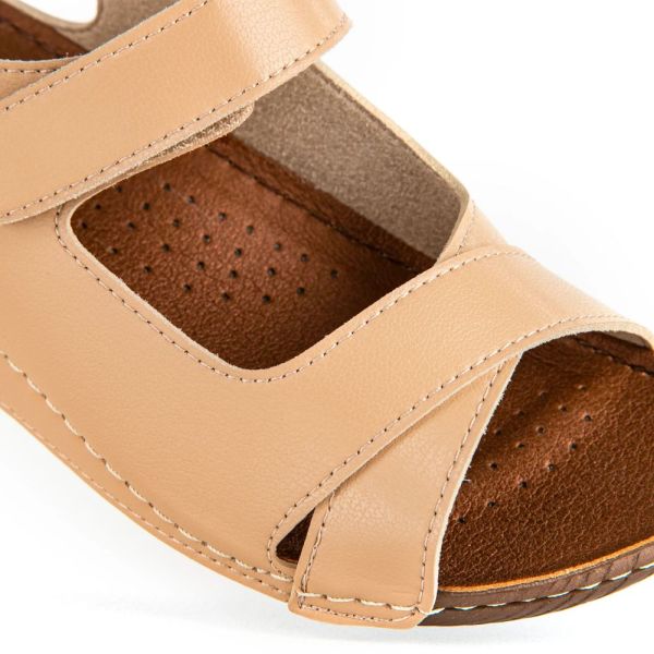 Muya 31123 Capella Bej Kadın Anatomik Topuk Dikeni Sandalet