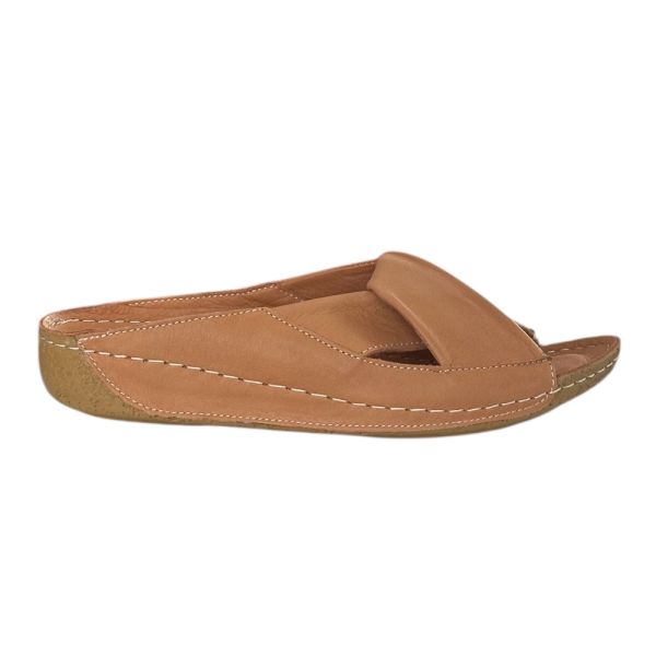 Cex 25Y GRF Taba Kadın Hakiki Deri Günlük Terlik