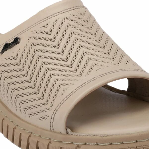 Forelli 38505 Sofia-G Bej Kadın Comfort Deri Terlik